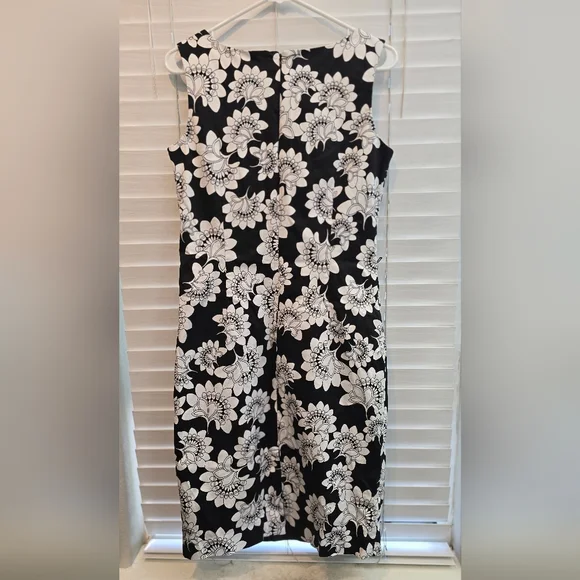 Charter Club Black and White Strapless Floral Sheath Dress - Picture 2 of 4